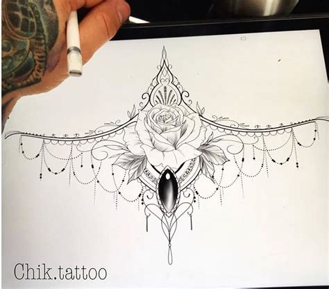 underboob tattoo women|37 Beautiful Under Breast Tattoo Designs